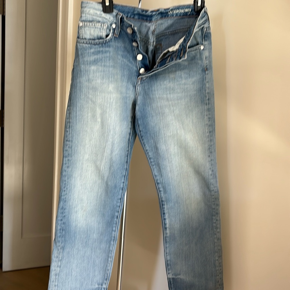 OUTERKNOWN Filmore boyfriend jeans in vintage faded blue wash